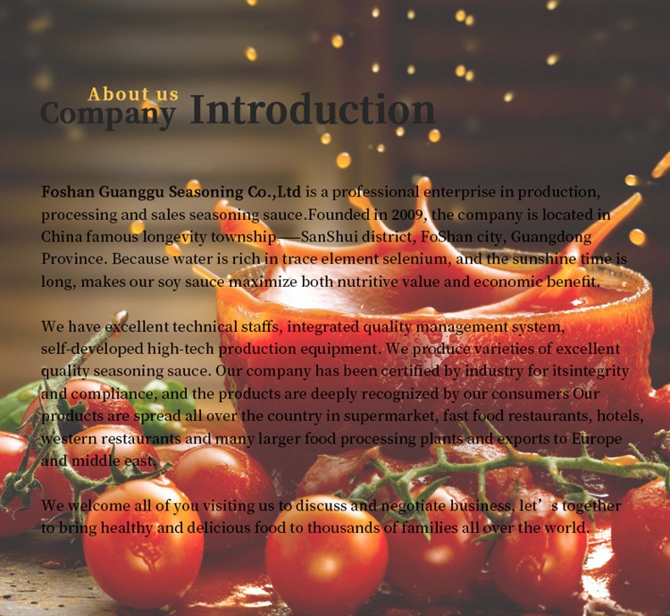 tomato sauce Manufacturer