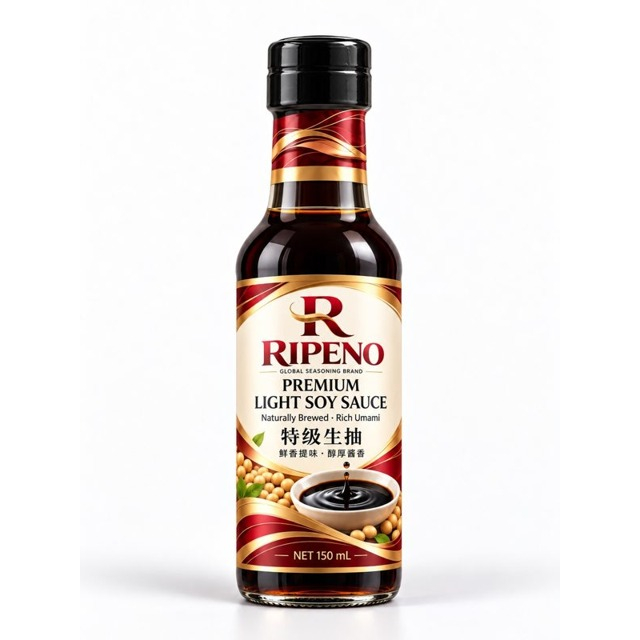 RIPENO Premium Light Soy Sauce 150 mL — Classic Bottle