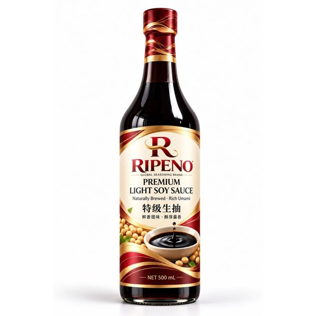 RIPENO Premium Light Soy Sauce 500 mL