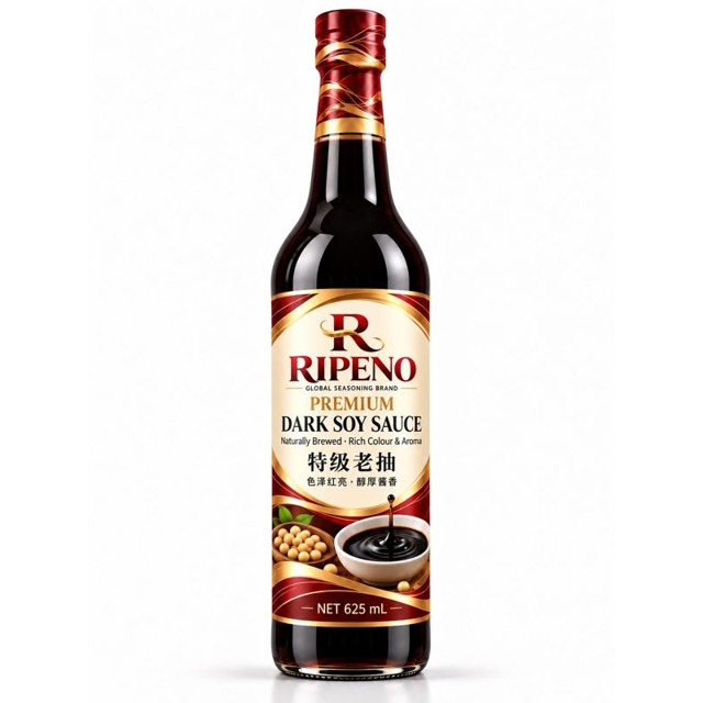 RIPENO Premium Dark Soy Sauce 625 mL