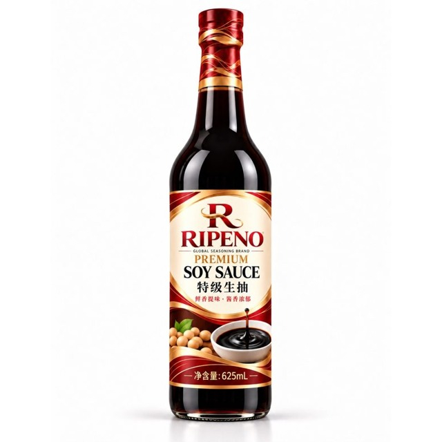 RIPENO Premium Light Soy Sauce 625 mL